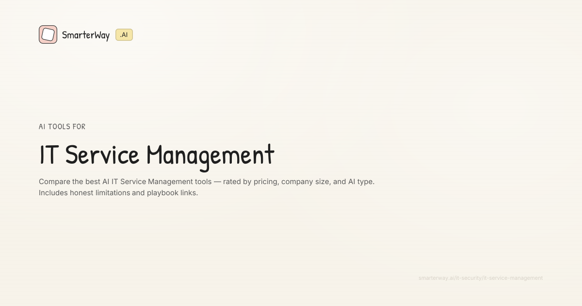 Secure It Service Management AI tools for IT Service Management | SmarterWay.AI