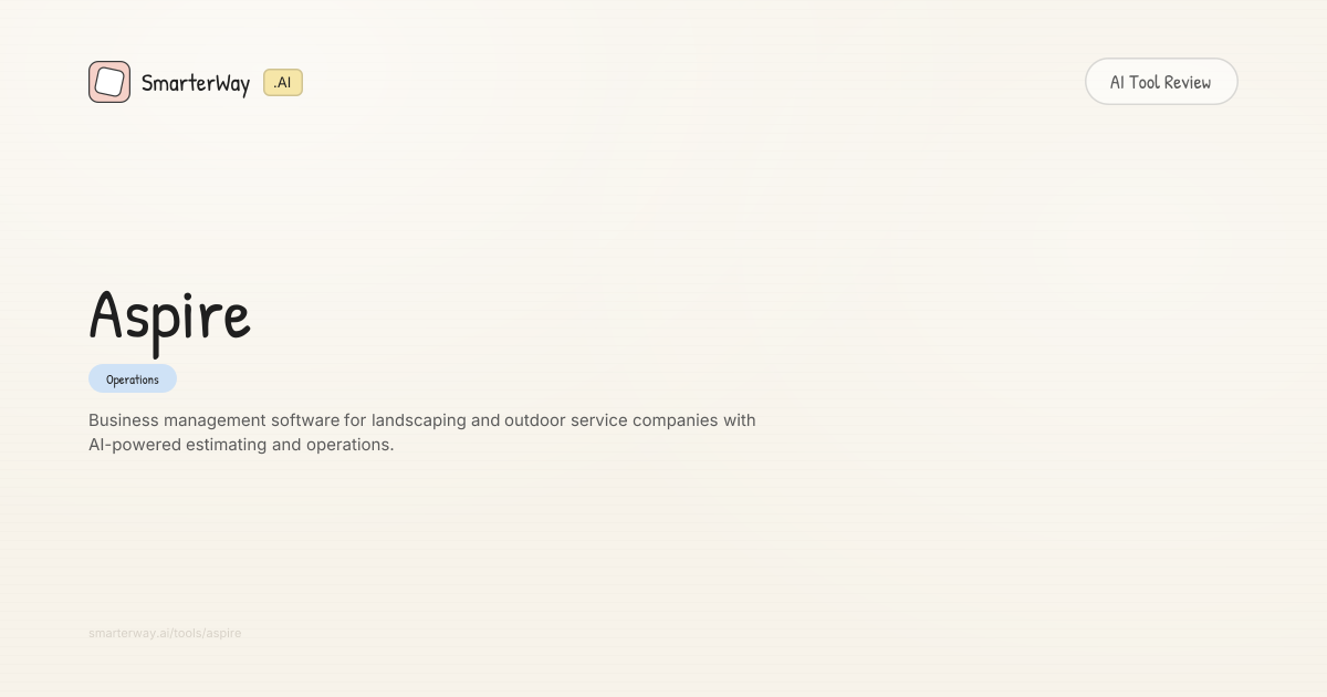 Aspire Review: Operations AI Tool | SmarterWay.AI