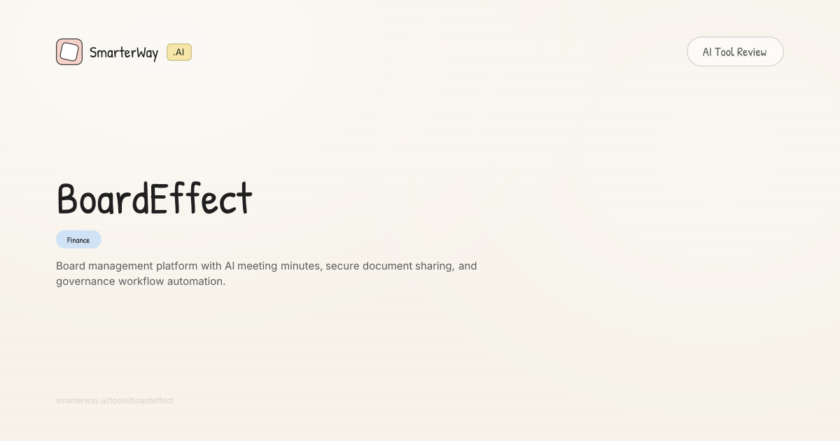 BoardEffect Review: Finance AI Tool | SmarterWay.AI