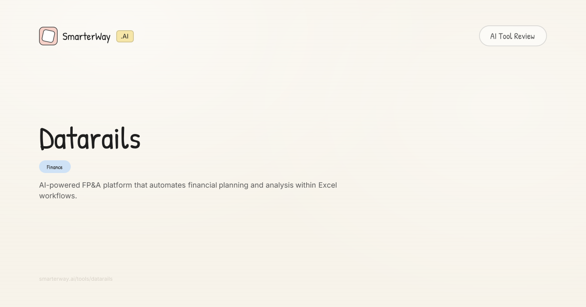 Datarails Review: Finance AI Tool | SmarterWay.AI
