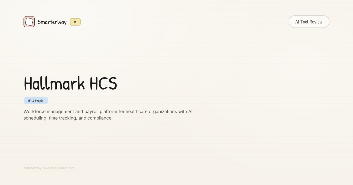 Hallmark HCS Review: HR & People AI Tool | SmarterWay.AI
