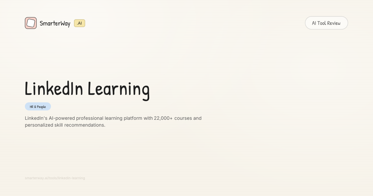 LinkedIn Learning Review: HR & People AI Tool | SmarterWay.AI
