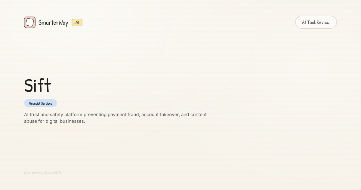 Sift Letras Sift Review: Financial Services AI Tool | SmarterWay.AI