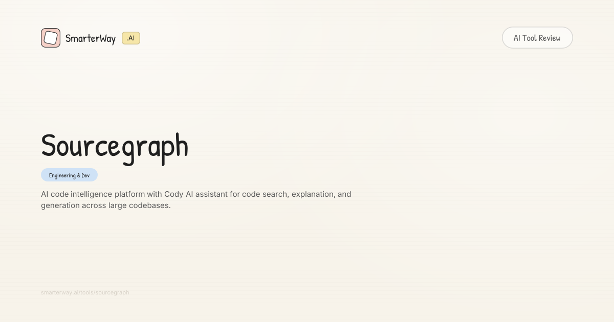 Sourcegraph Review: Engineering & Dev AI Tool | SmarterWay.AI