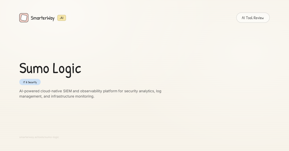 Sumo Logic Review: IT & Security AI Tool | SmarterWay.AI
