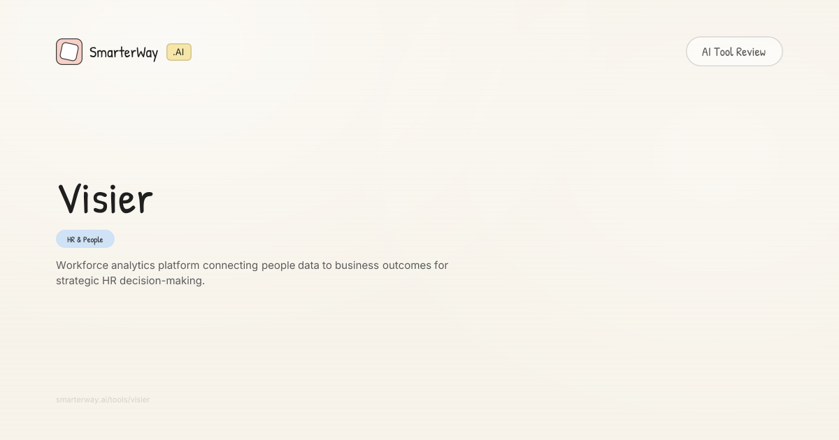 Visier Implementation Visier Review: HR & People AI Tool | SmarterWay.AI