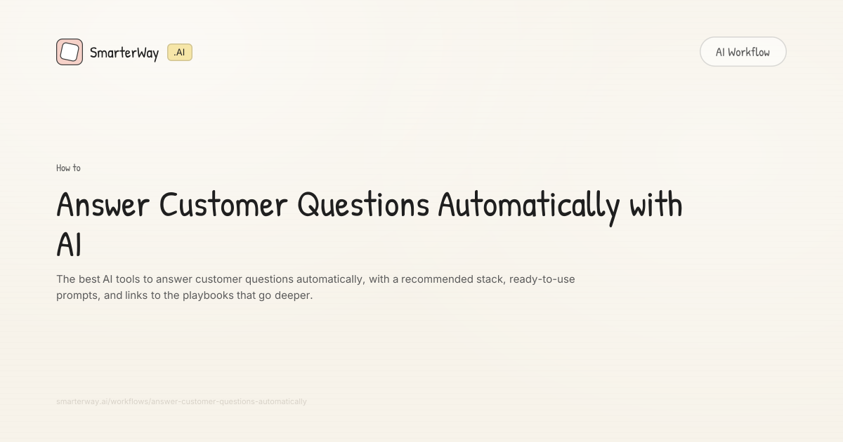 Answer Customer Questions Automatically with AI | SmarterWay.AI