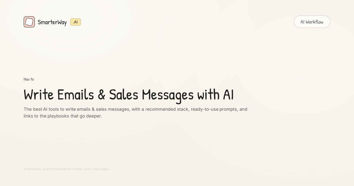 Write Emails & Sales Messages with AI | SmarterWay.AI
